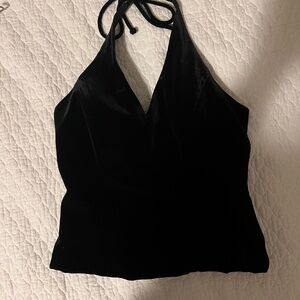 Velvet halter top